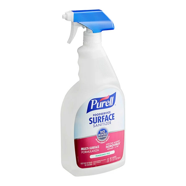 PURELL® Purell 3341-06-RTL 1 Qt. / 32 Oz. Fragrance Free Foodservice Surface Sanitizer - 6/Case 1 PURELL® Purell 3341-06-RTL 1 Qt. / 32 Oz. Fragrance Free Foodservice Surface Sanitizer - 6/Case
