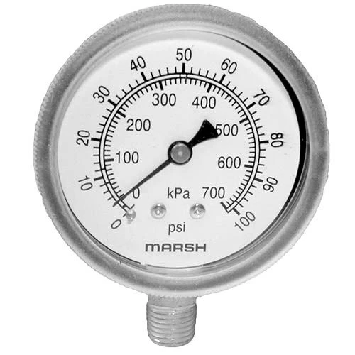 All Points 62-1003 Pressure Gauge; 0 - 100 PSI; 1/4" MPT Bottom Mount 1 All Points 62-1003 Pressure Gauge; 0 - 100 PSI; 1/4" MPT Bottom Mount