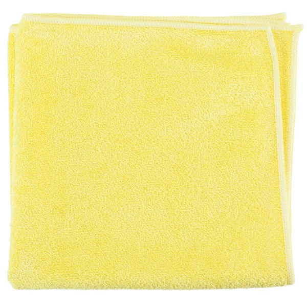 Unger® Unger MB40J SmartColor MicroWipe 16" X 16" Yellow Medium-Duty Microfiber Cleaning Cloth - 10/Pack 2 Unger® Unger MB40J SmartColor MicroWipe 16" X 16" Yellow Medium-Duty Microfiber Cleaning Cloth - 10/Pack - Image 2