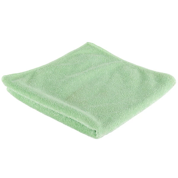Unger® Unger MB400 SmartColor MicroWipe 16" X 16" Green Medium-Duty Microfiber Cleaning Cloth - 10/Pack 4 Unger® Unger MB400 SmartColor MicroWipe 16" X 16" Green Medium-Duty Microfiber Cleaning Cloth - 10/Pack - Image 4