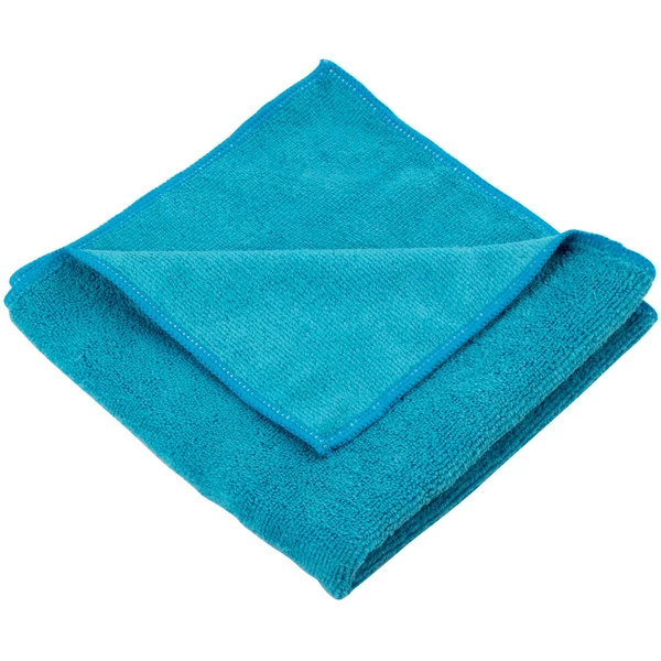 Unger® Unger MC40B SmartColor MicroWipe 16" X 16" Blue Light-Duty Microfiber Cleaning Cloth - 10/Pack 2 Unger® Unger MC40B SmartColor MicroWipe 16" X 16" Blue Light-Duty Microfiber Cleaning Cloth - 10/Pack - Image 2