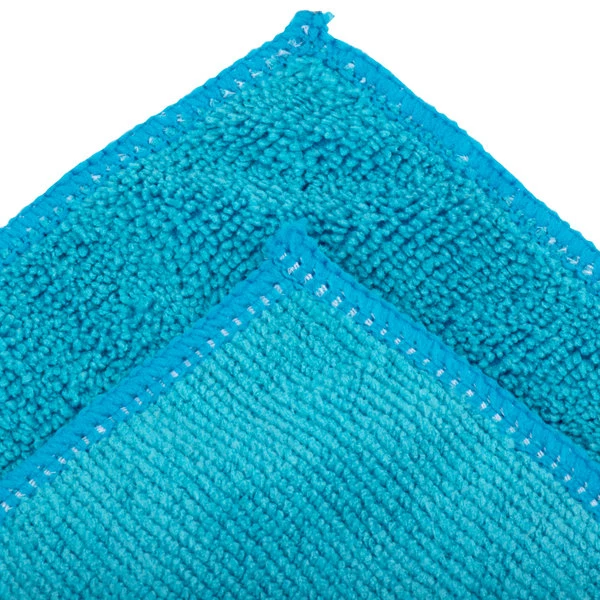 Unger® Unger MC40B SmartColor MicroWipe 16" X 16" Blue Light-Duty Microfiber Cleaning Cloth - 10/Pack 5 Unger® Unger MC40B SmartColor MicroWipe 16" X 16" Blue Light-Duty Microfiber Cleaning Cloth - 10/Pack - Image 5