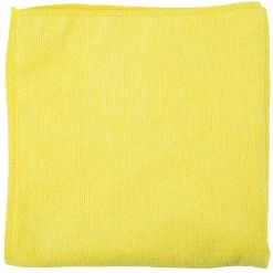Unger® Unger MC40J SmartColor MicroWipe 16" X 16" Yellow Light-Duty Microfiber Cleaning Cloth - 10/Pack