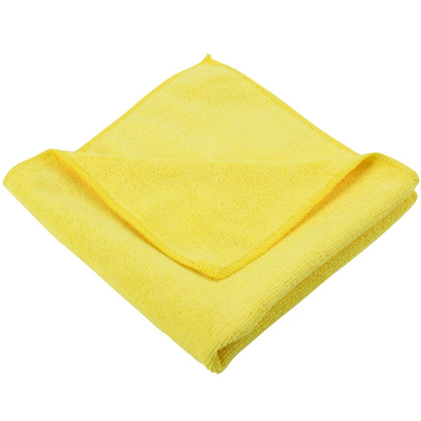 Unger® Unger MC40J SmartColor MicroWipe 16" X 16" Yellow Light-Duty Microfiber Cleaning Cloth - 10/Pack 2 Unger® Unger MC40J SmartColor MicroWipe 16" X 16" Yellow Light-Duty Microfiber Cleaning Cloth - 10/Pack - Image 2