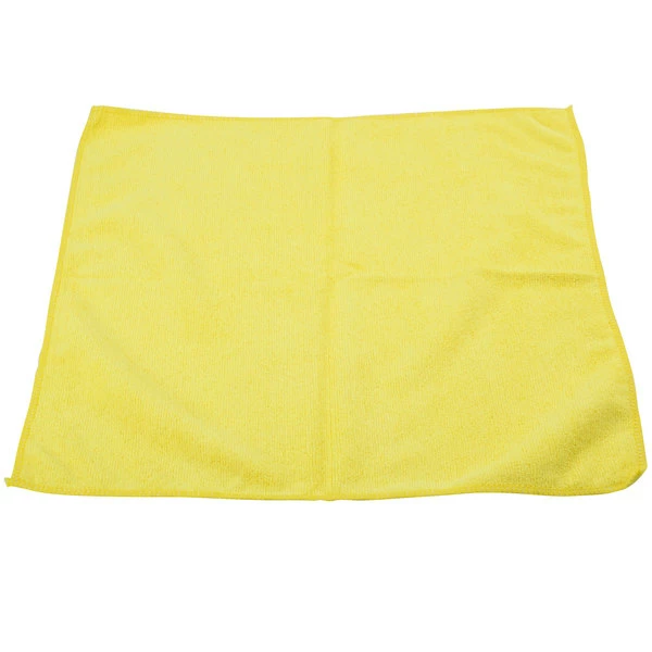 Unger® Unger MC40J SmartColor MicroWipe 16" X 16" Yellow Light-Duty Microfiber Cleaning Cloth - 10/Pack 4 Unger® Unger MC40J SmartColor MicroWipe 16" X 16" Yellow Light-Duty Microfiber Cleaning Cloth - 10/Pack - Image 4
