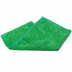 Unger® Unger MC400 SmartColor MicroWipe 16" X 16" Green Light-Duty Microfiber Cleaning Cloth - 10/Pack -Microban Shop 413054