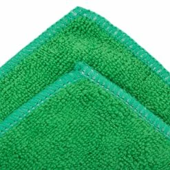 Unger® Unger MC400 SmartColor MicroWipe 16" X 16" Green Light-Duty Microfiber Cleaning Cloth - 10/Pack -Microban Shop 413056