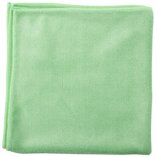 Unger® Unger MF400 SmartColor MicroWipe 16" X 15" Green Heavy-Duty Microfiber Cleaning Cloth - 10/Pack 2 Unger® Unger MF400 SmartColor MicroWipe 16" X 15" Green Heavy-Duty Microfiber Cleaning Cloth - 10/Pack - Image 2