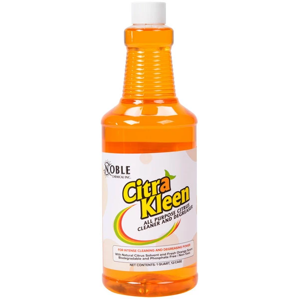 Noble Chemical CitraKleen 1 Qt. (32 Oz.) All Purpose Citrus Cleaner & Degreaser - 12/Case 2 Noble Chemical CitraKleen 1 Qt. (32 Oz.) All Purpose Citrus Cleaner & Degreaser - 12/Case - Image 2