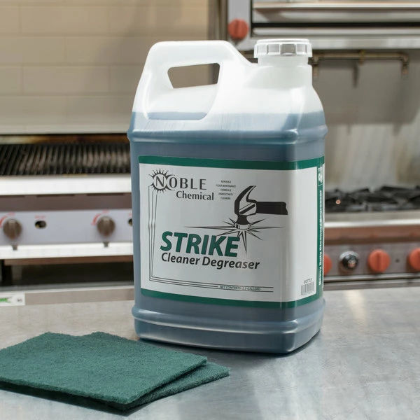 Noble Chemical 2.5 Gallon / 320 Oz. Strike All Purpose Cleaner Degreaser - 2/Case 1 Noble Chemical 2.5 Gallon / 320 Oz. Strike All Purpose Cleaner Degreaser - 2/Case