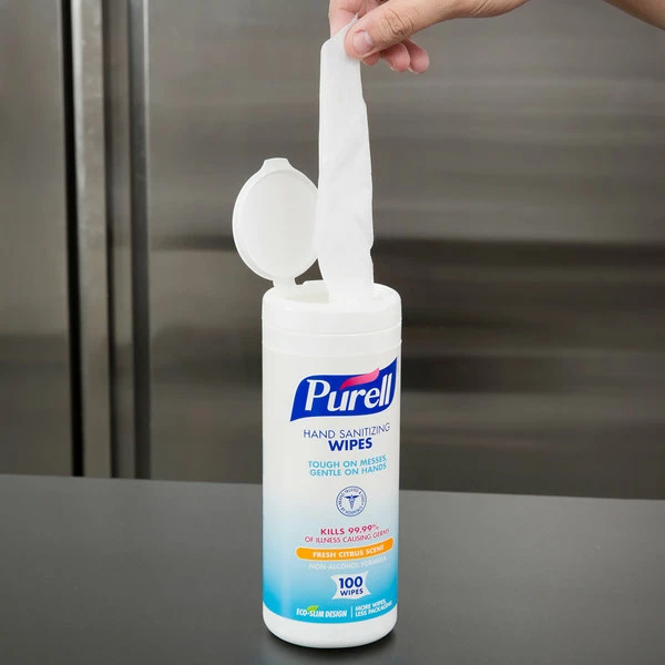 Purell® 9111-12 Sanitizing Wipes 100 Count Canister 1 Purell® 9111-12 Sanitizing Wipes 100 Count Canister