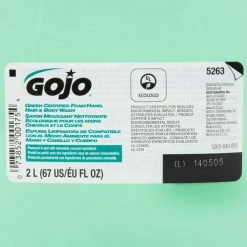 GOJO® 5263-02 FMX-20 Green Certified 2000 ML Cucumber Melon Foaming Hand, Hair, And Body Wash - 2/Case -Microban Shop 971527