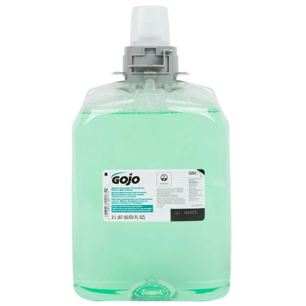 GOJO® 5263-02 FMX-20 Green Certified 2000 ML Cucumber Melon Foaming Hand, Hair, And Body Wash 2 GOJO® 5263-02 FMX-20 Green Certified 2000 ML Cucumber Melon Foaming Hand, Hair, And Body Wash - Image 2